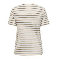 T-Shirt Blanc/Camel Femme Only Liva vue 2