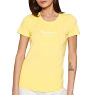 Gelb/weißes Damen-T-Shirt von Pepe Jeans, Modell „New Virginia“
