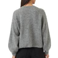 Gilet Gris Femme YAS Knit vue 2