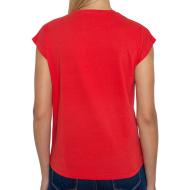 T-shirt Rouge Femme Pepe jeans Bloom0 vue 2