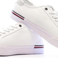 Baskets Blanches Homme Tommy Hilfiger Core Corporate Vulc vue 7