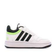 Baskets Verte/Blanche Garçon Adidas Hoops 3.0 vue 2