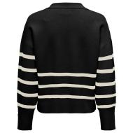 Pull Noir/Ecru Femme Only Monica vue 2