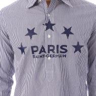 PSG Chemise à Rayures Marine Homme PSG 109 vue 3