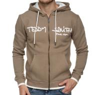 Sweat zippé Marron Homme Teddy Smith Giclass pas cher
