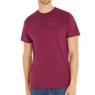 T-shirt Rouge Homme Tommy Hilfiger Slim Linear Chest