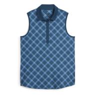 Blaues Golf-Polohemd für Damen von Puma Cloudspun