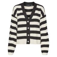 Pull Cardigan Blanc/Noir Femme Vero Moda Melya