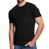 T-shirt Noir Homme Guess Embossed
