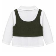 Blouse Blanc/Kaki Bébé Fille P'tit Mome Pauline vue 2