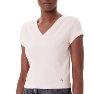 T-Shirt Rose Femme Calvin Klein Jeans Label Ri-cloud