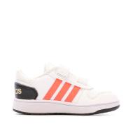 Baskets Blanches Garçon Adidas Hoops 2.0 Cmf I vue 2