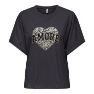 T-Shirt Gris Foncé Femme Only Lucy vue 2