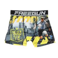 Boxer Noir/Jaune à Imprimés Garçon Freegun FOO pas cher