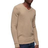 Pull Beige Homme Superdry Essential Vee Knit