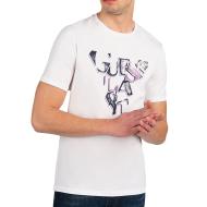 T-shirt Blanc Homme Guess Nesty