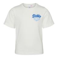 T-Shirt Blanc Fille Vero Moda Frey vue 2