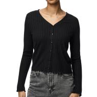 T-Shirt Manches Longues Noir Femme Pieces 17154805 pas cher
