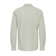 Chemise Grise/Verte Homme Only & Sons Solid Linen vue 2