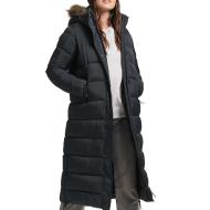 Doudoune longue Noire Femme Superdry Vintage