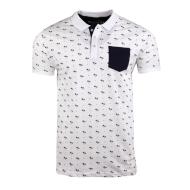 Polo Blanc/Marine Homme La Maison Blaggio Palesto pas cher