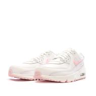 Baskets Blanches/Rose Femme Nike Air Max 90 vue 6