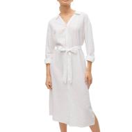 Robe Chemise Blanche Femme Vero Moda Linn pas cher