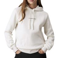 Sweat Écru Femme Calvin Klein Jeans Hoo