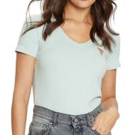 T-shirt Turquoise Femme Guess Mini Triangle