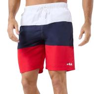 Short de bain Marine/Blanc/Rouge Homme Fila Swim pas cher