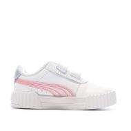 Baskets Blanche Fille Puma Carina 3.0 Blurry Dr vue 2