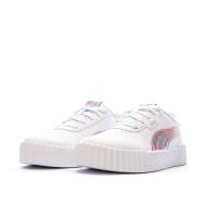 Baskets Blanches/Rose/Bleu Fille Puma Carina 3.0 vue 6