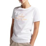 T-shirt Blanc Femme Converse Chuck Taylor Patch