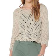 Pull en Maille Beige Femme JDY NEW pas cher