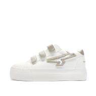 Baskets Blanche/Doré Plateforme Femme Kaporal Clovia pas cher