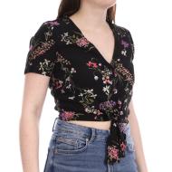 Blouse Noir à fleurs Femme Vero Moda Easy pas cher