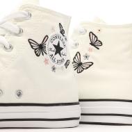 Baskets Blanche Fille Converse Chuck Taylor All Star Butterflies vue 7