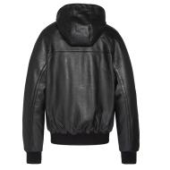 Blousons Noir Homme Schott Cuir Capuche vue 2