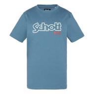 T-Shirt Bleu Garçon Schott VINTAGE pas cher