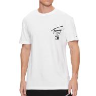 T-Shirt Blanc Homme Tommy Hilfiger Spray Signa