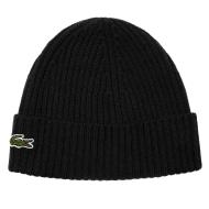 Bonnet Noir Homme Lacoste RB0001