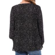 Chemise Noire à Motifs Femme Teddy Smith Phyl vue 2