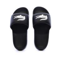 Claquettes Noir Femme Lacoste Serve Slide 1.0 vue 3