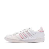 Baskets Blanches/Rose Femme Adidas Continental 80 Stripes pas cher