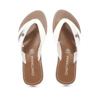 Tongs Blanche Femme Chattawak ALBA vue 3