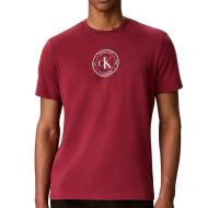T-Shirt Rouge Homme Calvin Klein Jeans Ss 30s Eu Crest