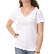 T-shirt Blanc Femme Von Dutch Aspect