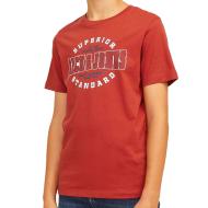 T-shirt Rouge Garçon Jack & Jones Logo pas cher