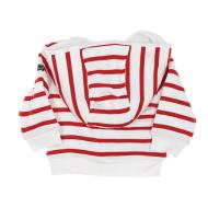 Sweat Zippé Rouge/Blanc Rayure Garçon EOM Bananova vue 2