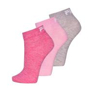 X3 Paires de Chaussettes Rose/Grise Femme Fila pas cher